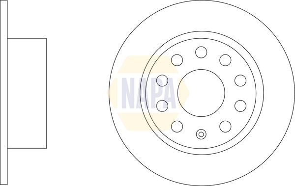 Napa NBD5713 Brake Disc - 1