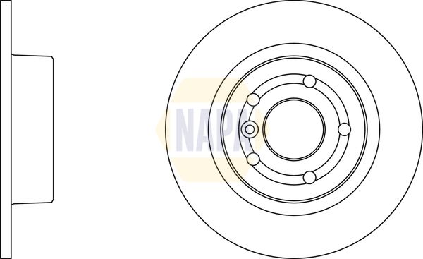 Napa NBD5721 Brake Disc - 1