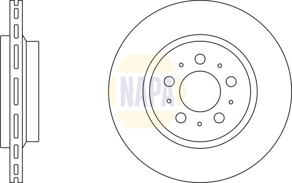 Napa NBD5733 Brake Disc - 1