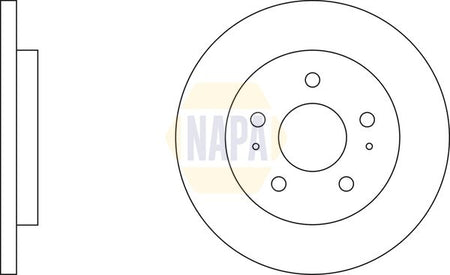 Napa NBD5751 Brake Disc - 1