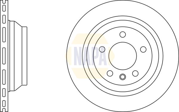 Napa NBD5763 Brake Disc - 1