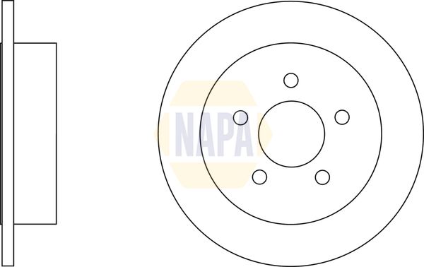 Napa NBD5787 Brake Disc - 1