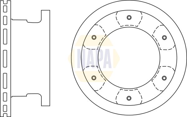 Napa NBD5801 Brake Disc - 1