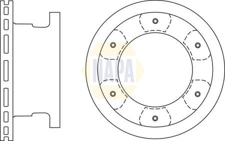 Napa NBD5801 Brake Disc - 1