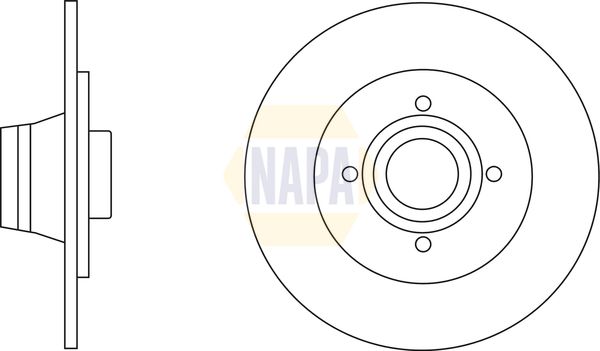 Napa NBD5808 Brake Disc - 1