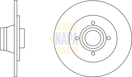 Napa NBD5808 Brake Disc - 1