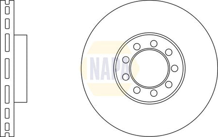 Napa NBD5810 Brake Disc - 1