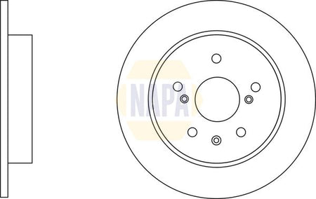 Napa NBD5822 Brake Disc - 1