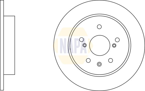 Napa NBD5822 Brake Disc - 1