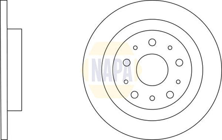 Napa NBD5839 Brake Disc - 1