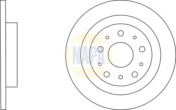 Napa NBD5839 Brake Disc - 1