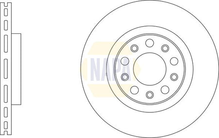 Napa NBD5861 Brake Disc - 1