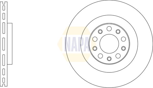 Napa NBD5869 Brake Disc - 1