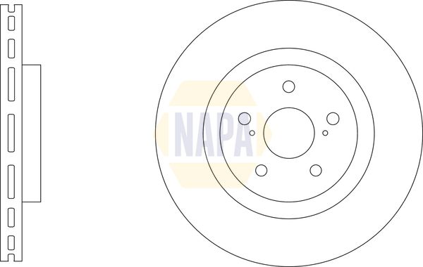 Napa NBD5876 Brake Disc - 1