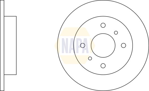 Napa NBD5883 Brake Disc - 1