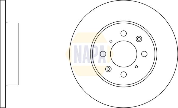 Napa NBD5887 Brake Disc - 1