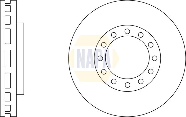 Napa NBD5933 Brake Disc - 1