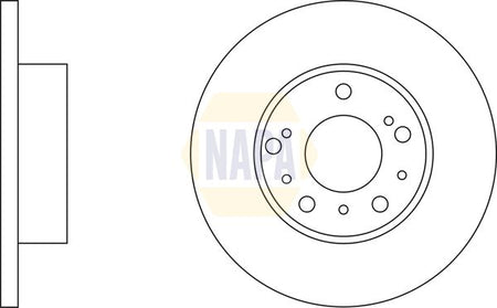 Napa NBD5943 Brake Disc - 1