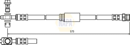 Napa NBH1003 Brake Hose - 1