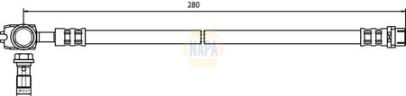 Napa NBH1007 Brake Hose - 1