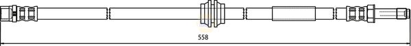 Napa NBH1014 Brake Hose - 1