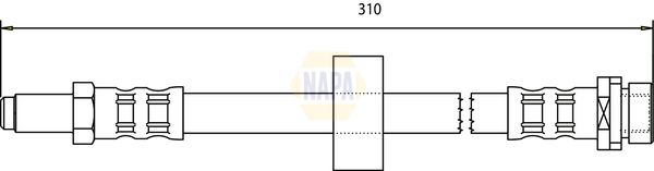 Napa NBH1015 Brake Hose - 1