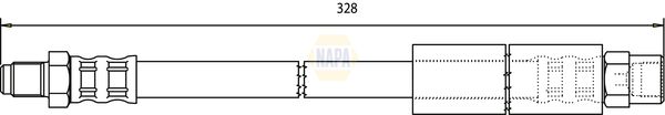 Napa NBH1020 Brake Hose - 1