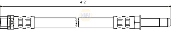 Napa NBH1036 Brake Hose - 1
