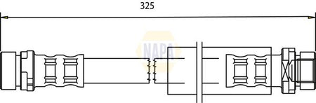 Napa NBH1038 Brake Hose - 1
