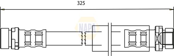 Napa NBH1038 Brake Hose - 1