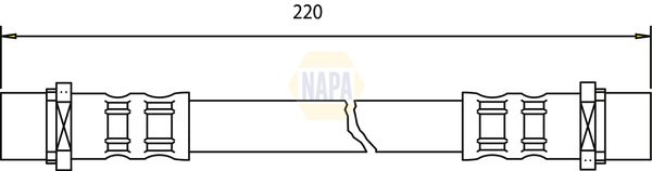Napa NBH1041 Brake Hose - 1