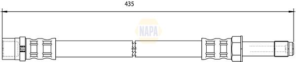 Napa NBH1049 Brake Hose - 1
