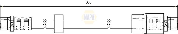 Napa NBH1051 Brake Hose - 1