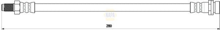 Napa NBH1063 Brake Hose - 1