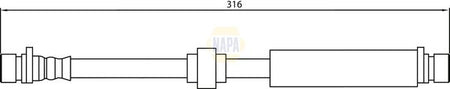 Napa NBH1073 Brake Hose - 1