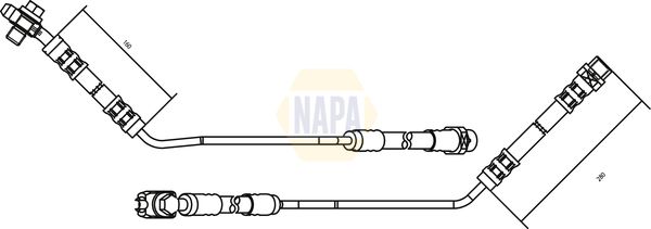 Napa NBH1077 Brake Hose - 1