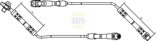 Napa NBH1078 Brake Hose - 1