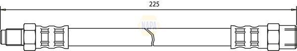 Napa NBH1079 Brake Hose - 1