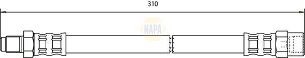 Napa NBH1083 Brake Hose - 1