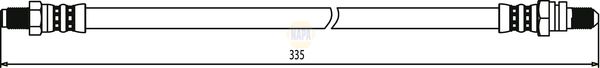 Napa NBH1085 Brake Hose - 1