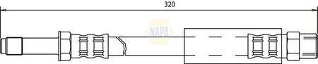 Napa NBH1086 Brake Hose - 1