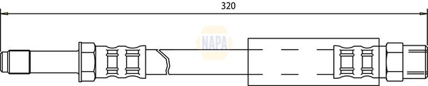 Napa NBH1086 Brake Hose - 1