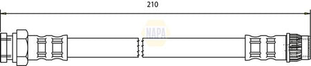 Napa NBH1093 Brake Hose - 1