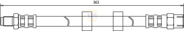 Napa NBH1095 Brake Hose - 1