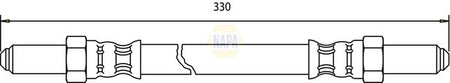 Napa NBH1100 Brake Hose - 1
