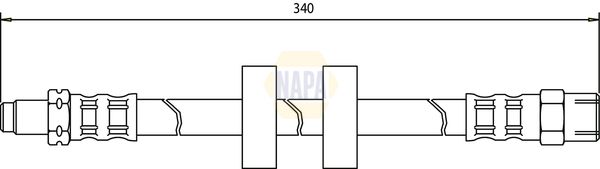 Napa NBH1110 Brake Hose - 1
