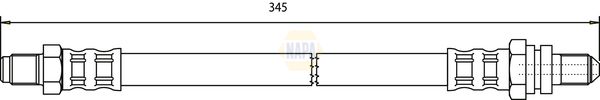 Napa NBH1112 Brake Hose - 1