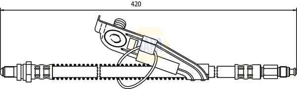 Napa NBH1114 Brake Hose - 1