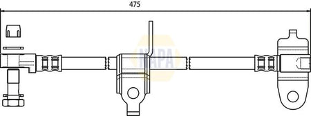 Napa NBH1117 Brake Hose - 1