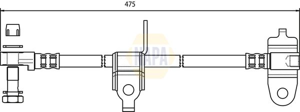 Napa NBH1117 Brake Hose - 1